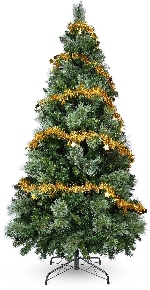 Famanu – Kunstkerstboom van PVC, 180 cm, Groen, 800 Punten