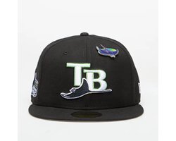 NEW ERA IMG MLB ICON 59FIFTY "RAYS" BLACK 7 3/8