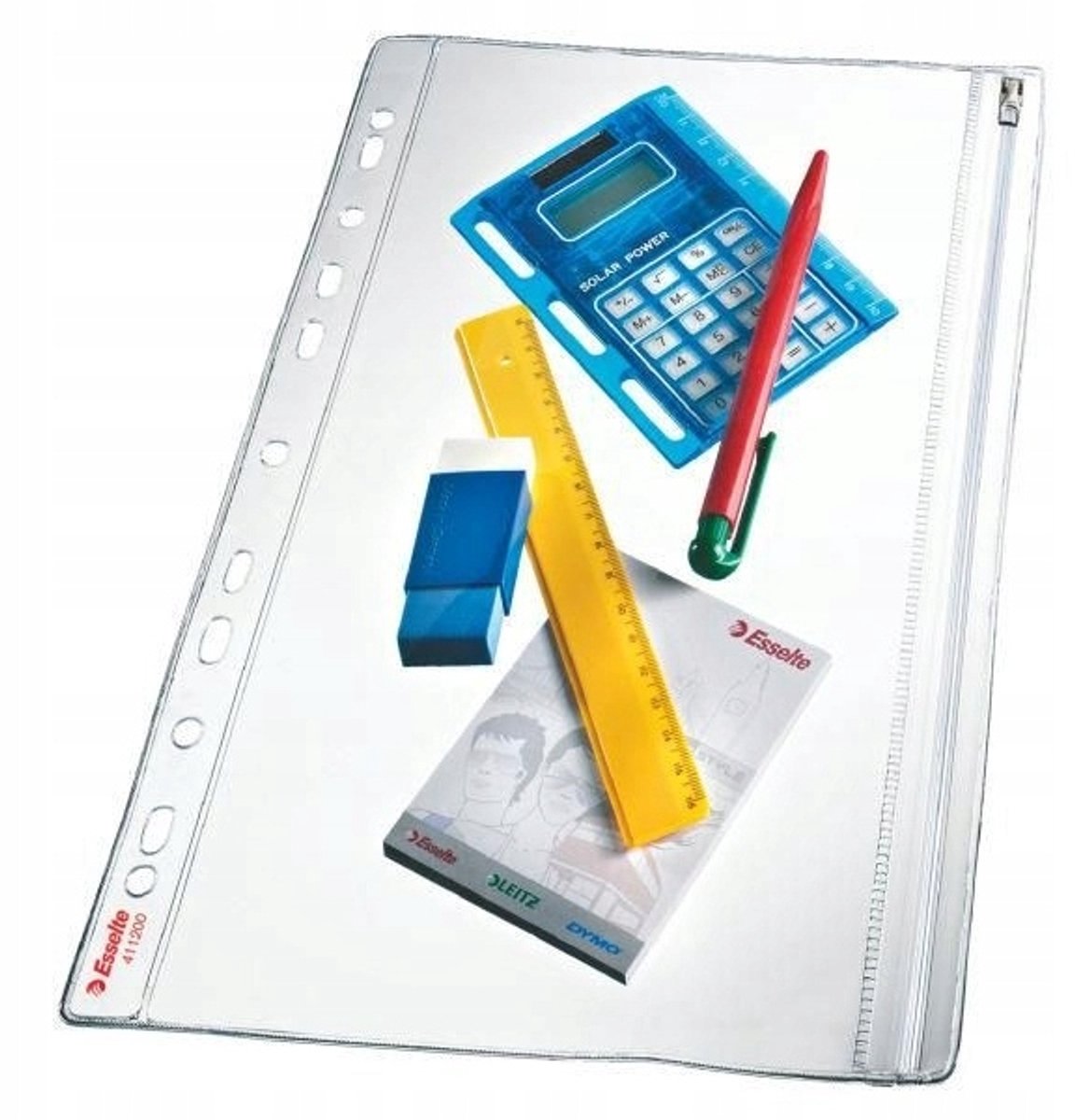 Esselte A4 Document Hoesjes met Rits - 200 micron - 5 stuks