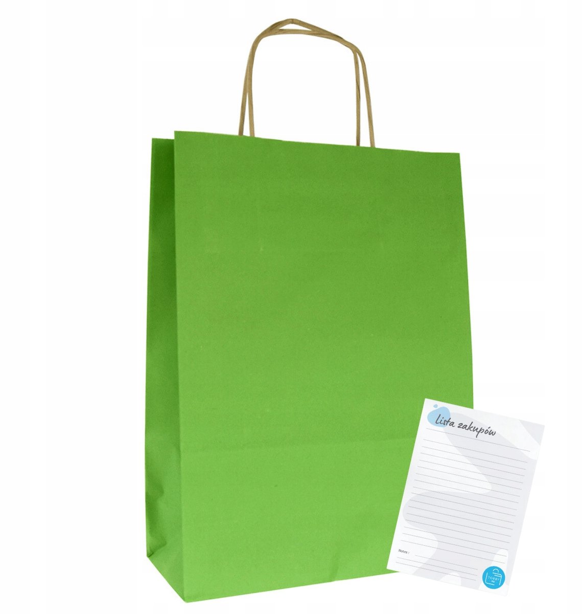 Papieren boodschappentassen 24x10x32 cm, 25 stuks, met papieren handvat