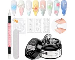 SUPWEE Klar Solid Builder Gel 14g Non-Stick Multi-Purpose Sculpture Nail Art with Silicone Mold and Manicure Tools - ShopVlot