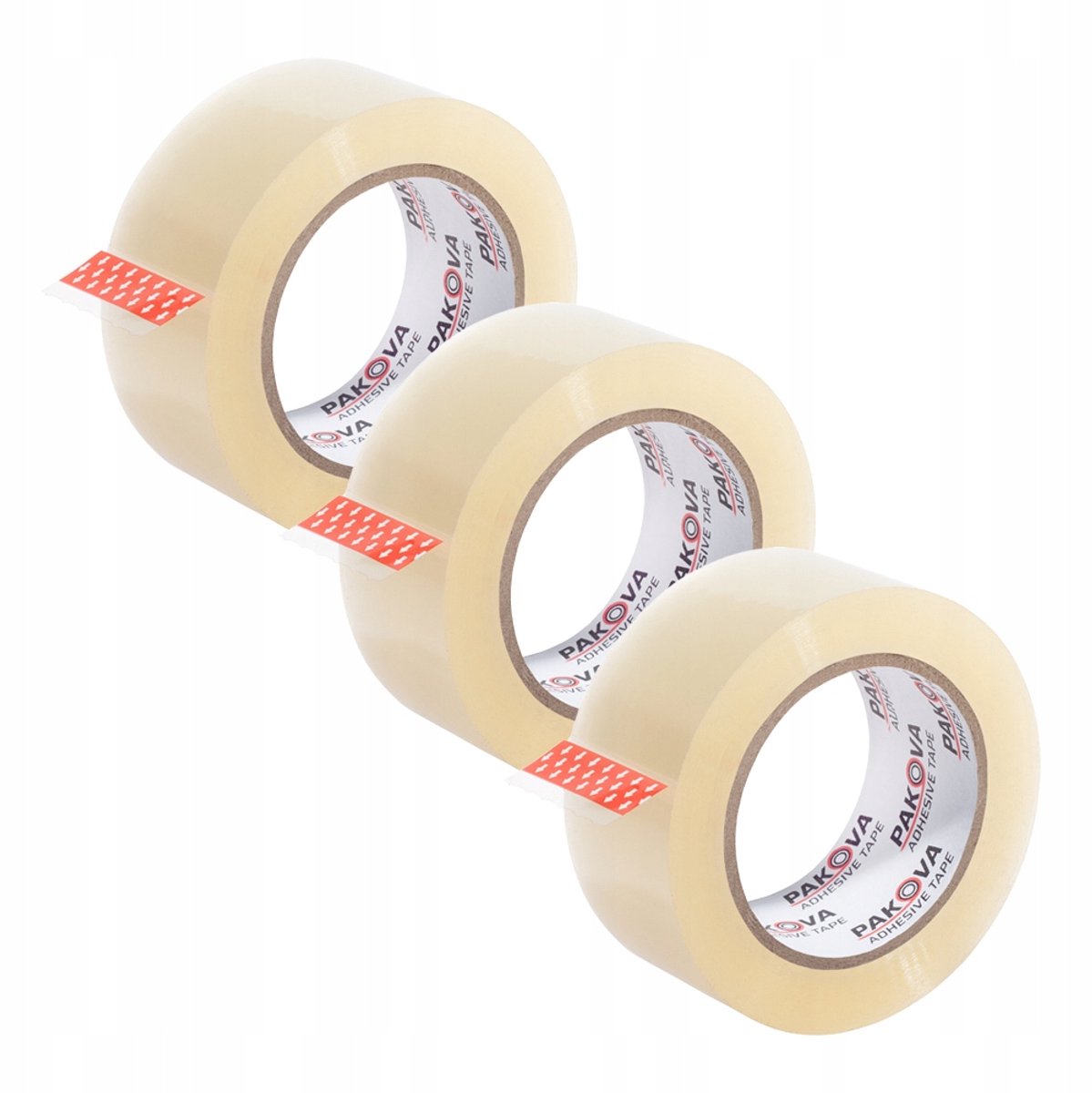 Pakova Pakkingstape Transparant 48mm x 120m - 3 Rollen