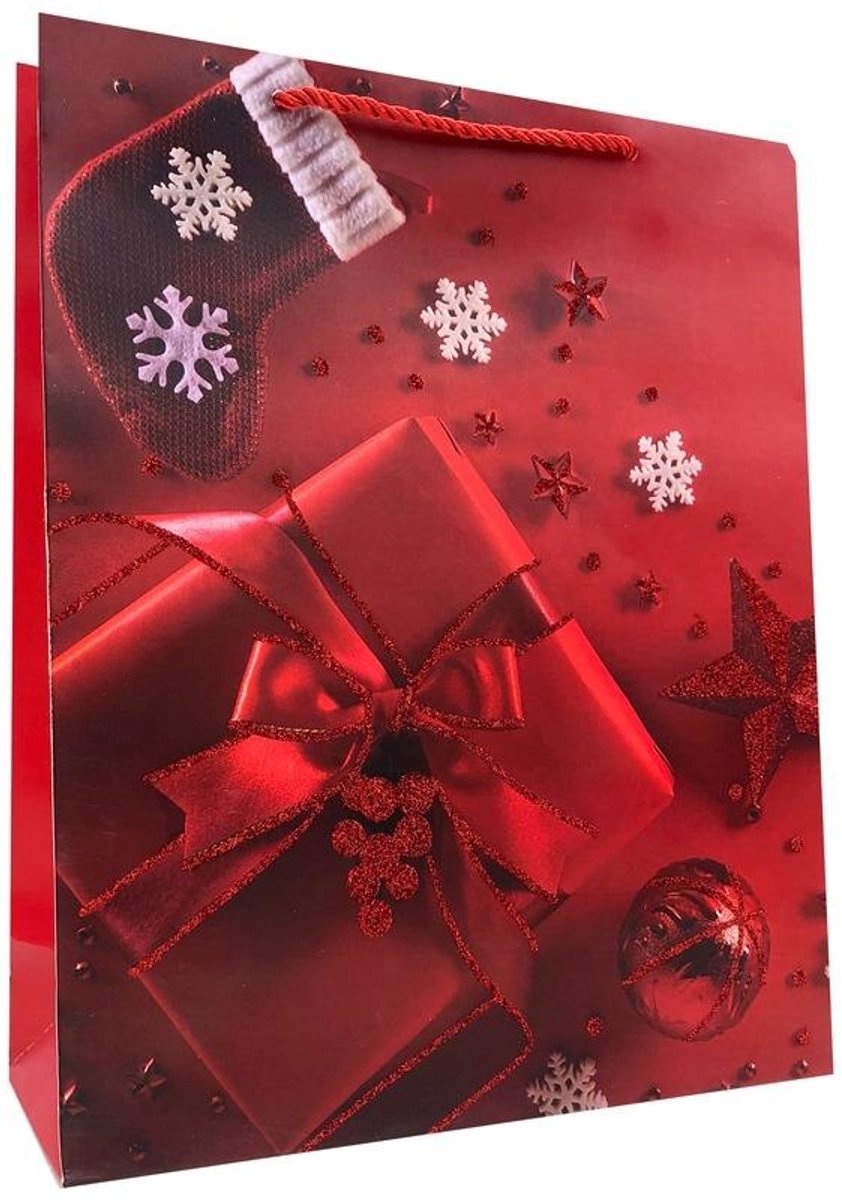 Kerstcadeautas 18x23x10 cm - Decoratieve geschenkverpakking