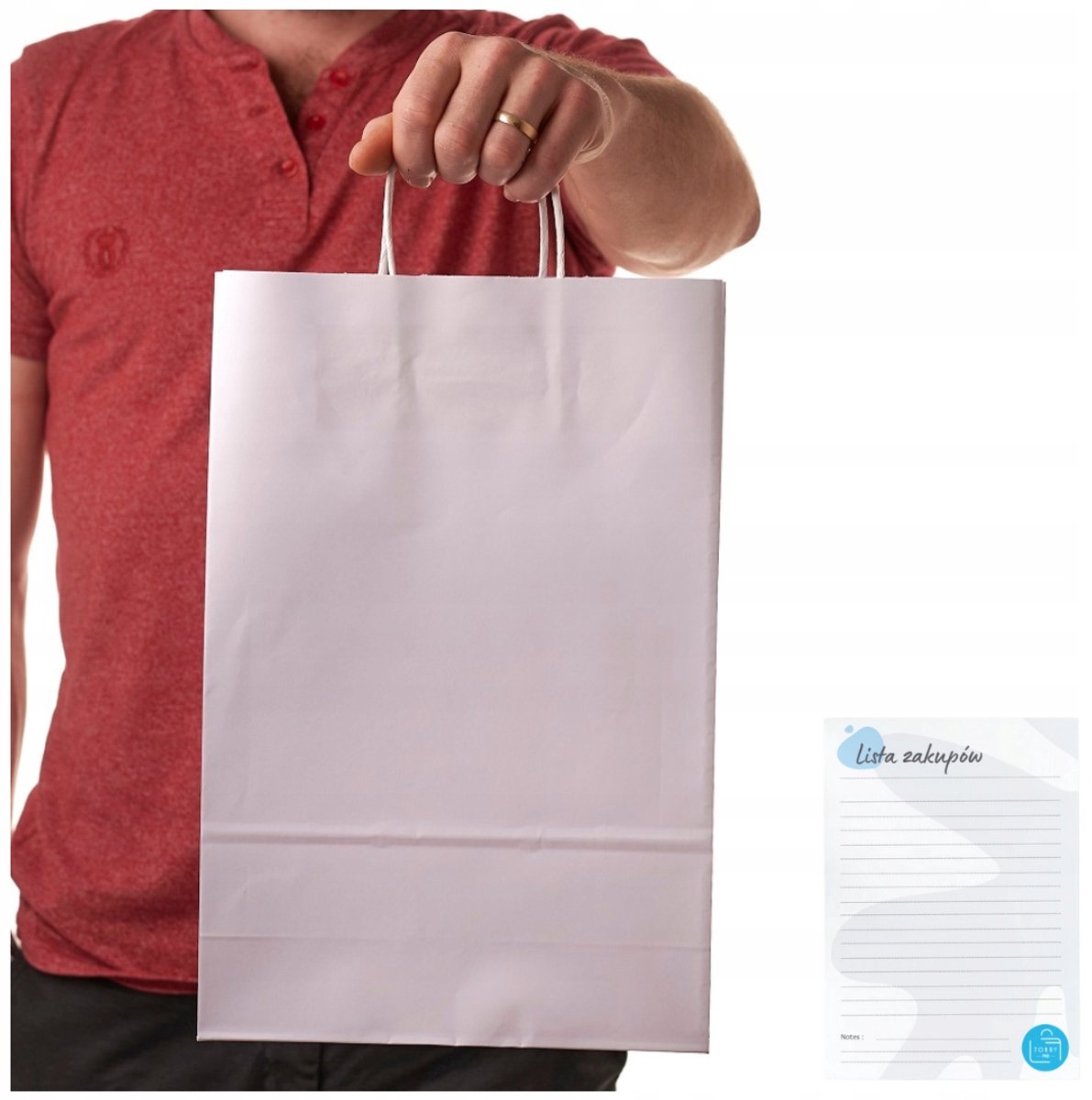 25x Witte Papieren Draagtassen A4 24x10x36cm - Eco & Sterk