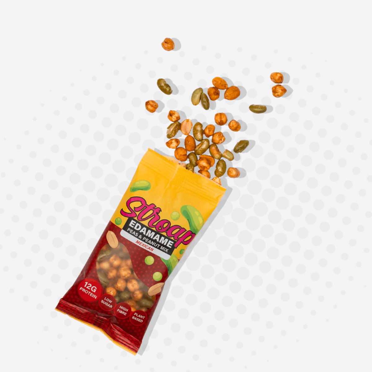 Stroap Edamame Mix Mexican (1x40 gr) - plantaardig - eiwitrijk - vezelrijk - suikerarm - voedzaam - glutenvrij - lactosevrij