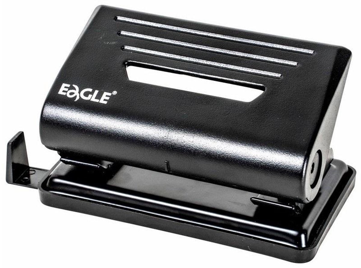 ERGONOMISCHE papierperforator EAGLE - 12 Vel, Zwart