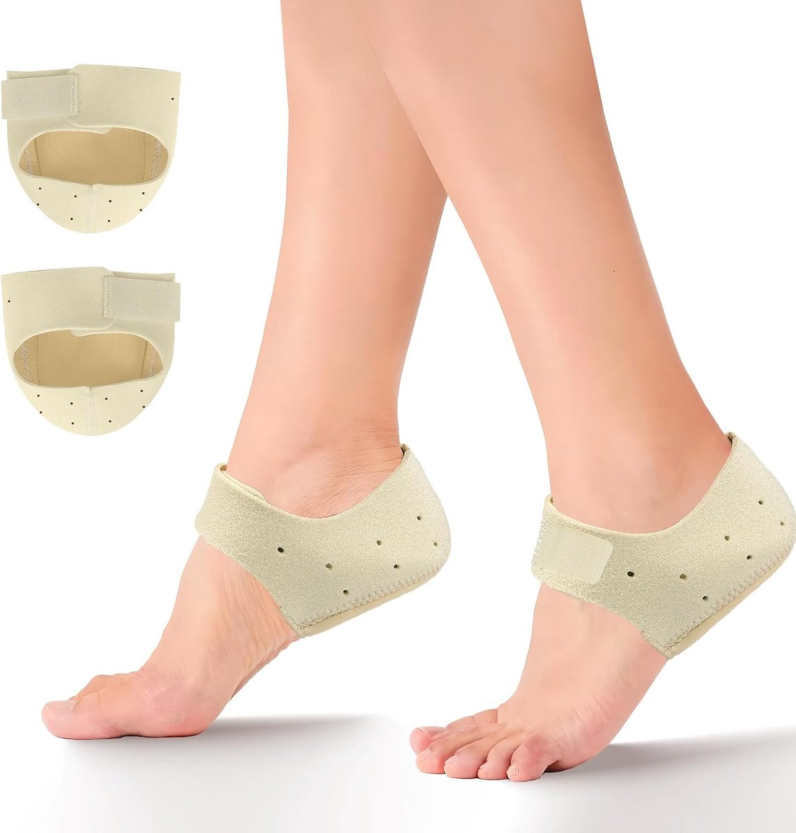 Heel Pad,Comfortable Adjustable Heel Protector with Ventilation Holes Silicone Heel Cushion Unisex Heel Pads for - ShopVlot