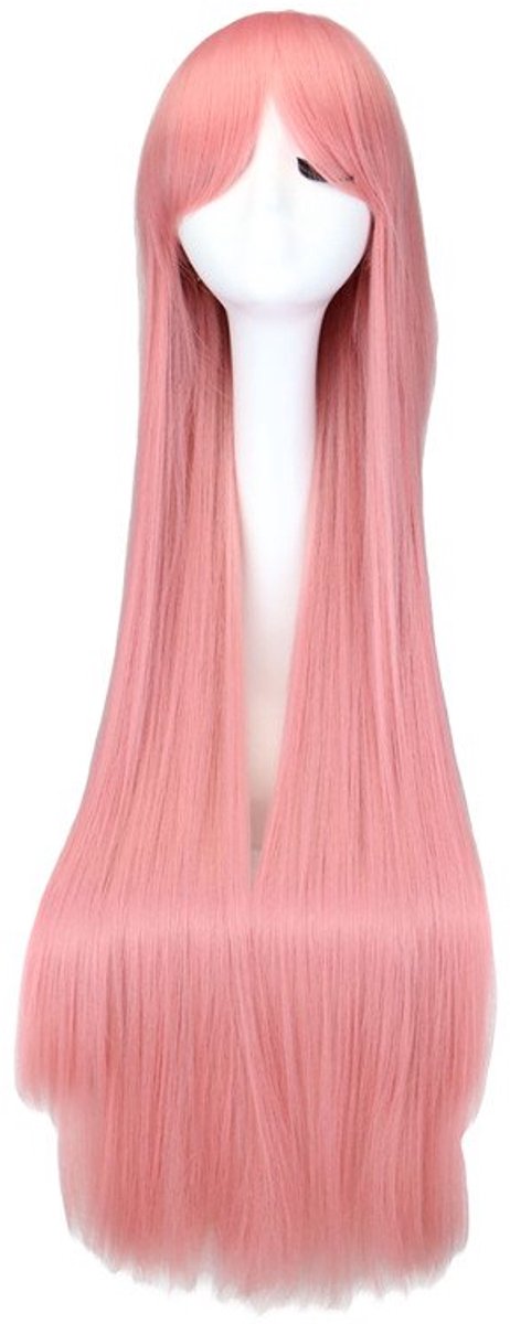 Cosplay Pruik 100cm Lang Anime Manga Synthetisch Roze Haar