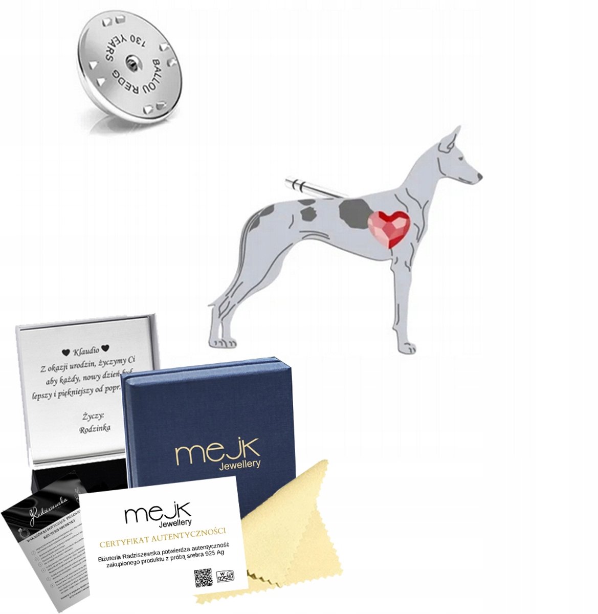 Zilveren Broche Podenco Ibiza 925 - Uniek Cadeau