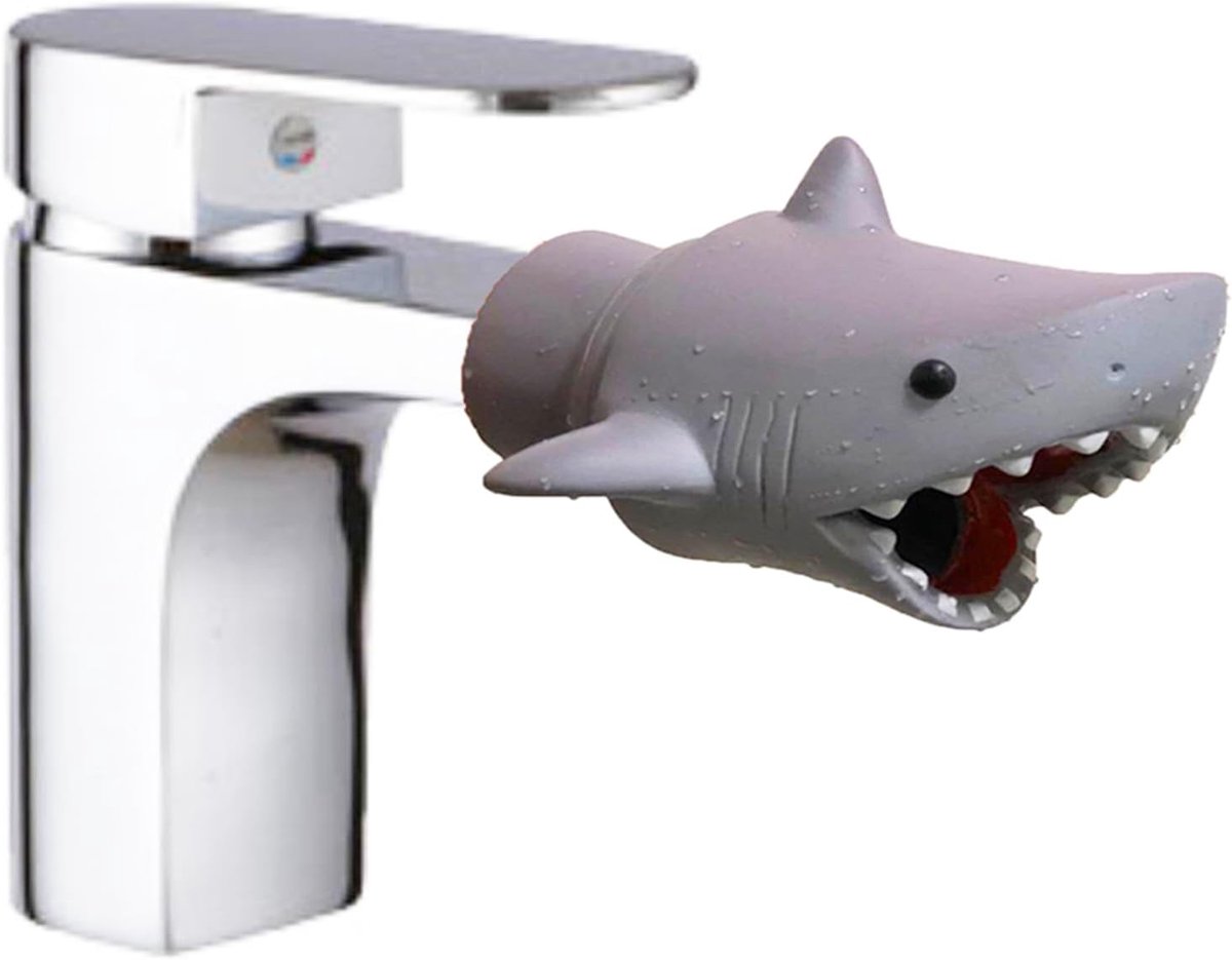 Water Tap Extender voor Kinderen - Cartoon Haai Ontwerp - Veilig en Handig Drinken - Ideaal voor Baby's - ShopVlot