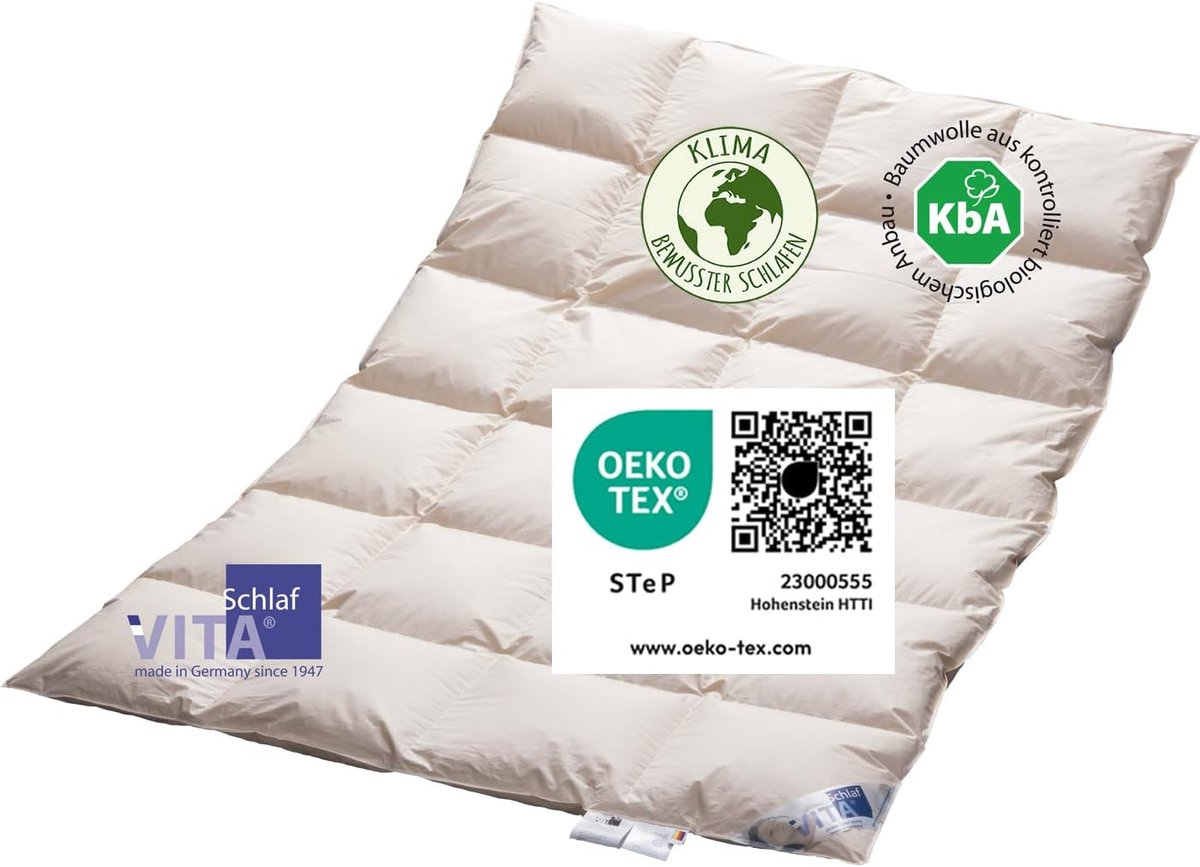 Dekbed Extra Warm 200 x 220 cm - 100% Natuurlijke Dons - Duitse Kwaliteit - Gezellig en Comfortabel - ShopVlot