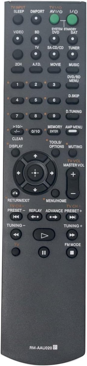 AULCMEET RM-AAU020 Replacement Remote Controller Compatible with Sony AV System Audio/Video Receiver, 100 Watt - ShopVlot