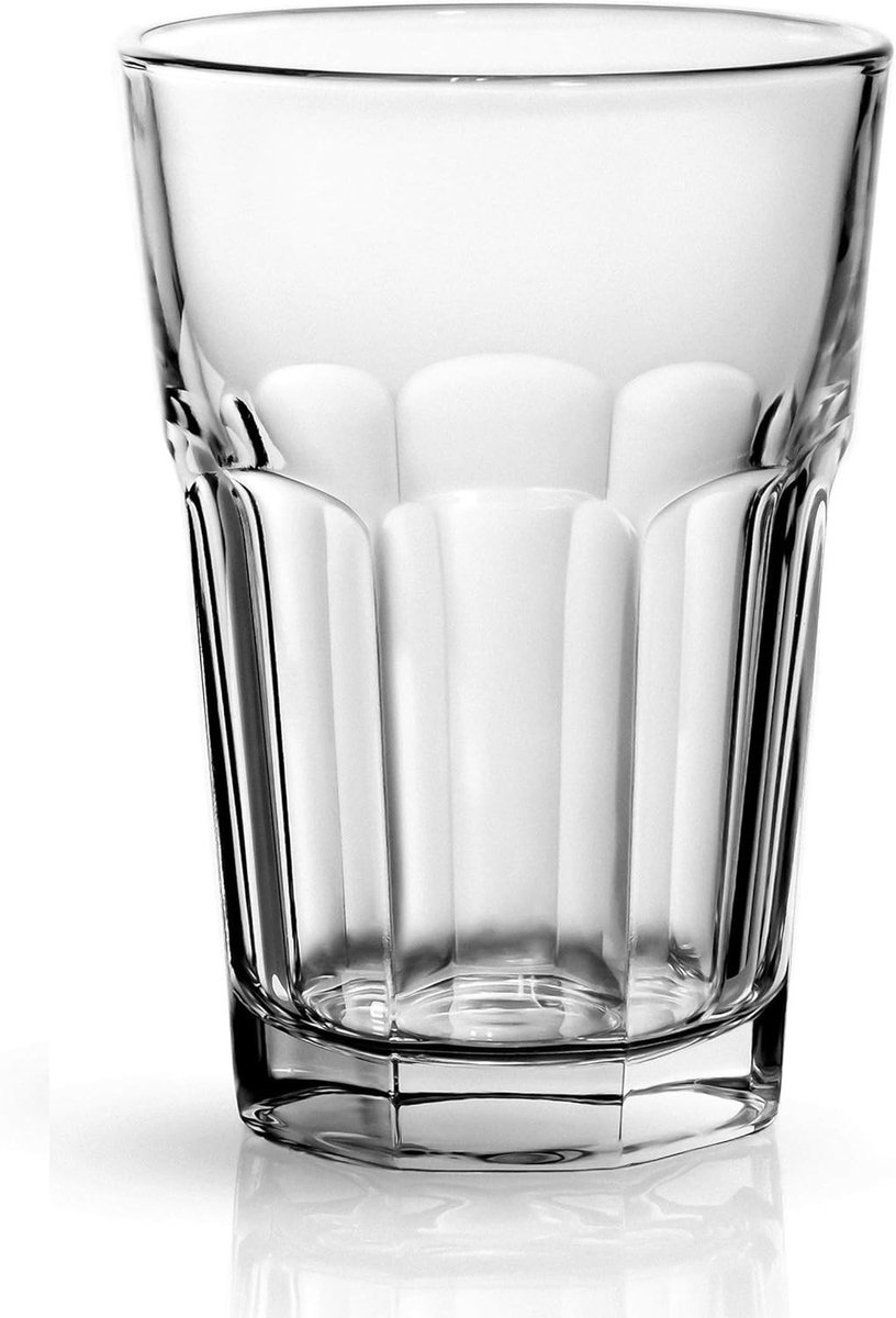 Limonadeglazen stapelbaar - Transparant - 300 ml - Conische Lange Drinkglazen van Glas - Voor Thuis en Feest