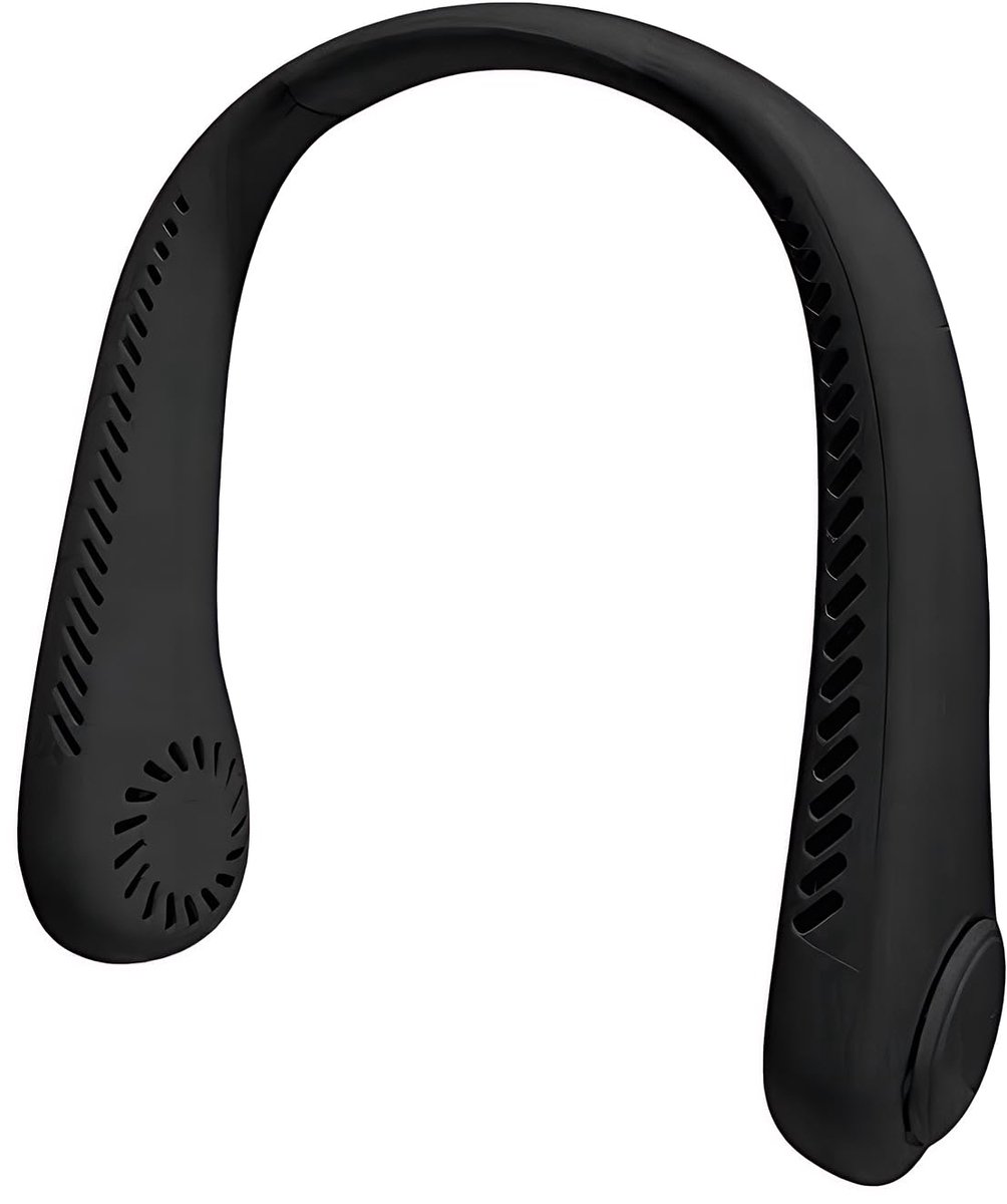 ThreeH nekventilator zwart USB-opladen bladloos stille ventilator hoge windsnelheid en koeling lange batterijduur - ShopVlot