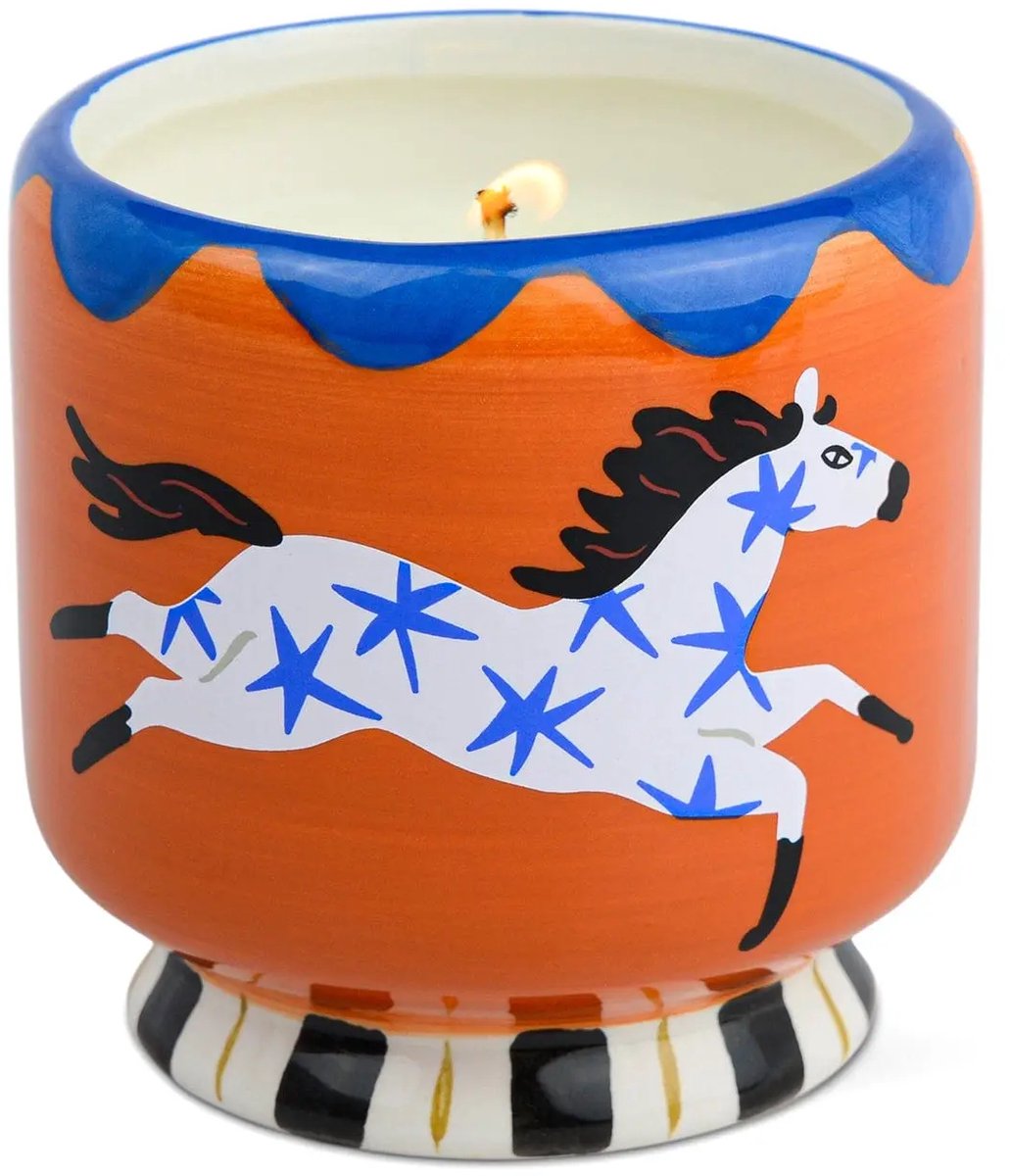 Paddywax - Geurkaars A Dopo Horse - zeezout, katoenbloesem, amber (sweet) - keramiek 227 gr.