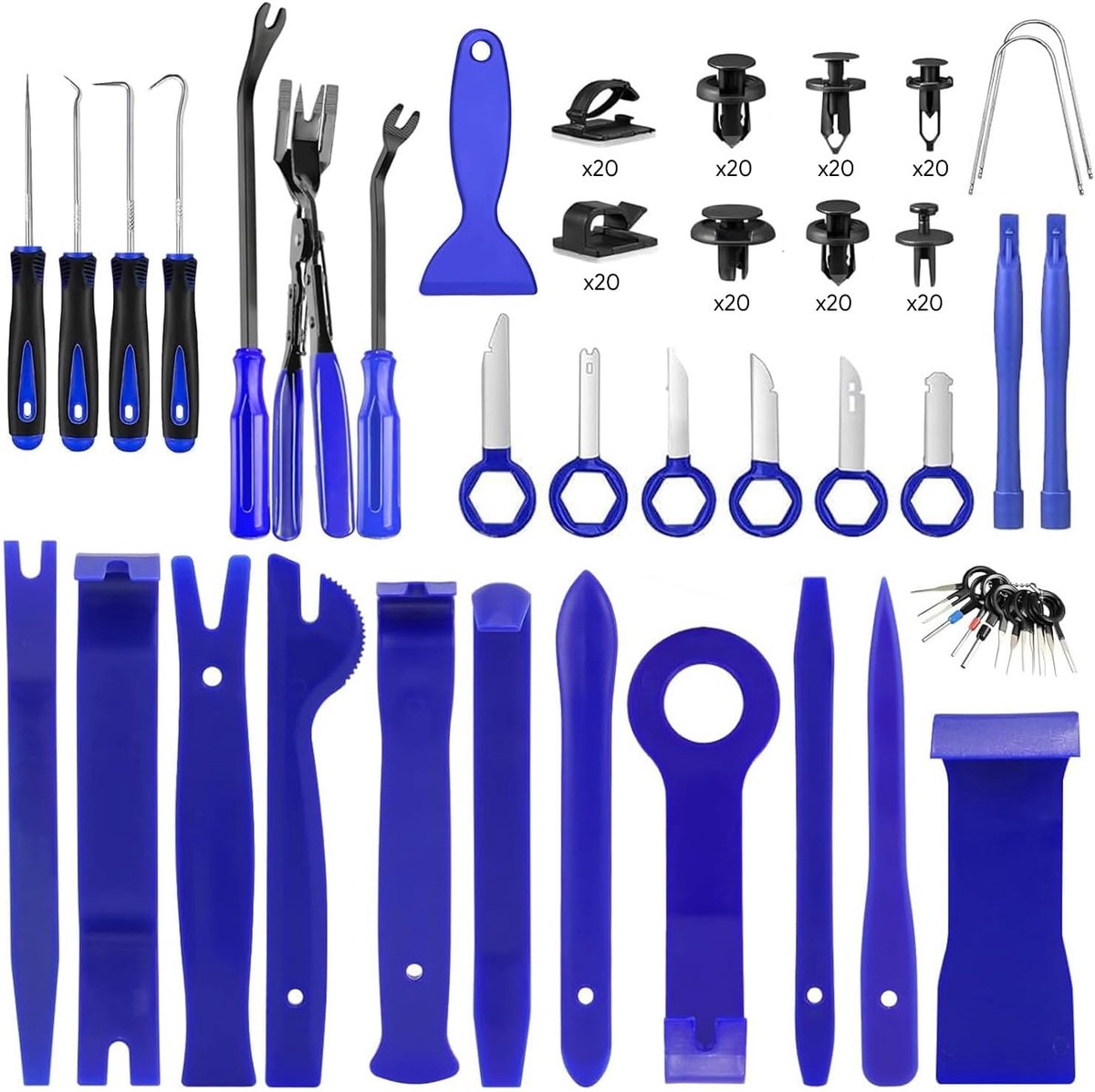 Esteopt Demontagegereedschap, 200 stuks, auto-interieur, hendelgereedschap met tas, demontagegereedschap - ShopVlot