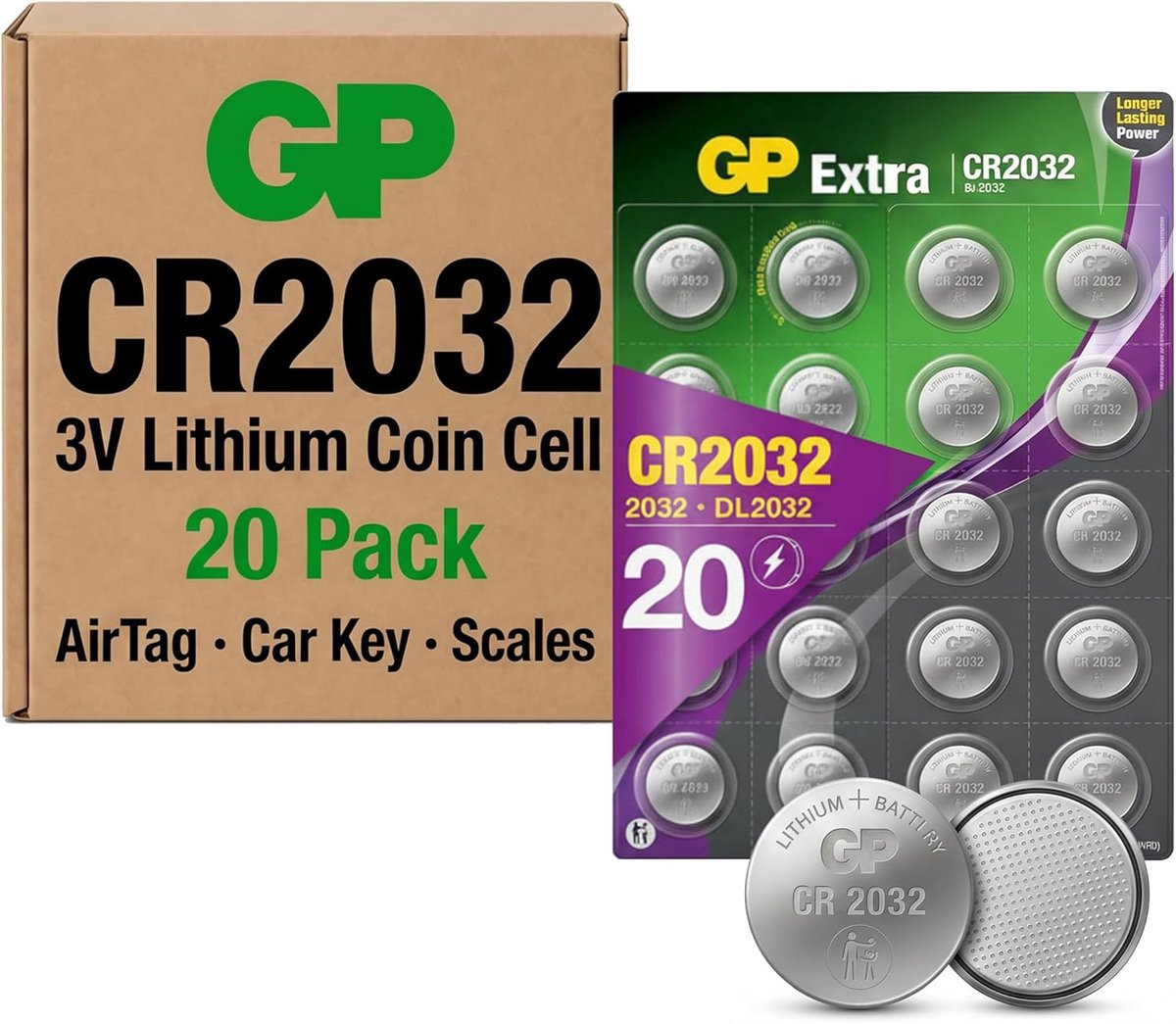 CR2032 batterijen 20 stuks - lithium - extra alkalisch - ideaal voor apparaten - ShopVlot