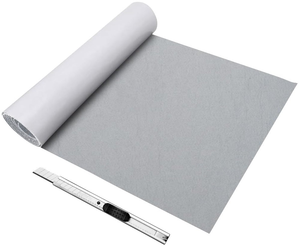 LOMUG Felt Self Adhesive 2 mm Silver Grey 40 x 220 cm Self Adhesive Flexible Self Adhesive Felt Interior Self Adhesive - ShopVlot