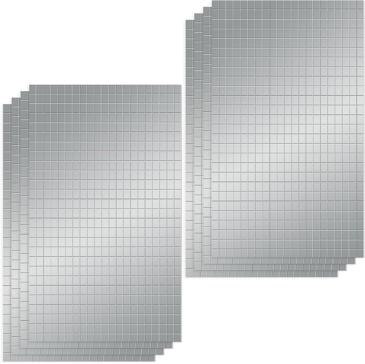 Spiegeltegels zelfklevend 14400 stuks, 5 mm mozaïek waterdicht (zilver) - ShopVlot