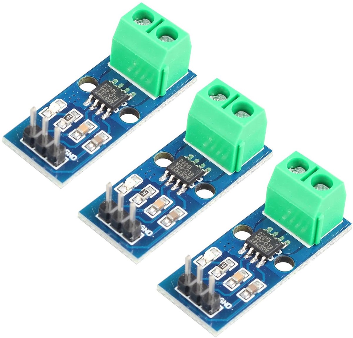 3PCS 20A Range Current Sensor Module ACS712 Module ACS712T Compatible with Arduino - ShopVlot