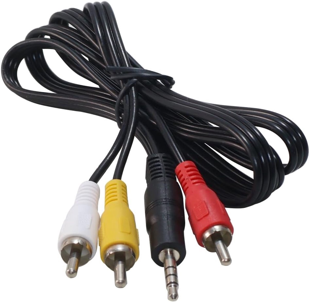 3,5 mm naar AV camcorder video-uitgangskabel, 3 AV-stekkers, stereo, audio, video, AUX naar 3,5 mm stekker - ShopVlot