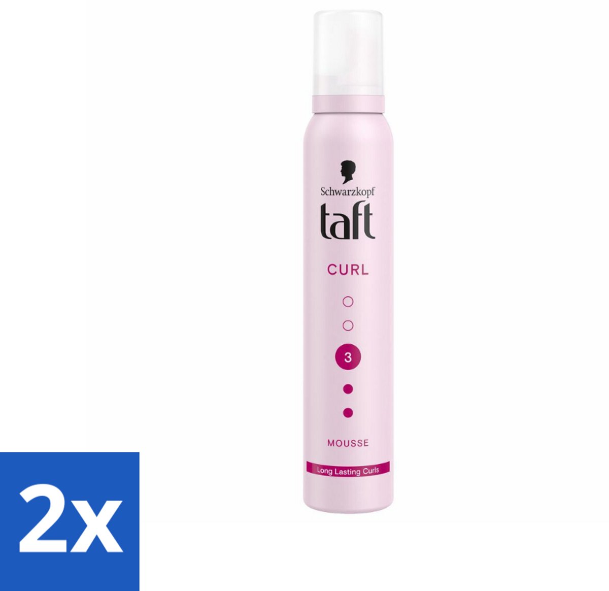 2 x Taft - Haarmousse - Curl 3 - Gedefinieerde krullen - 200 ml - Krullenmousse - Krullen Definiëren - Krullen Fixeren - Haarstyling - Taft Curl Mousse