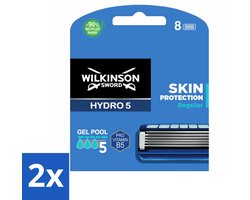 Wilkinson Sword 2 x Wilkinson Sword - Navulmesjes - Hydro 5 Skin Protection - Beschermend - 8 mesjes - Scheermesjes - Hydro 5 - Huidbescherming - Scheermes - Scheerapparaat