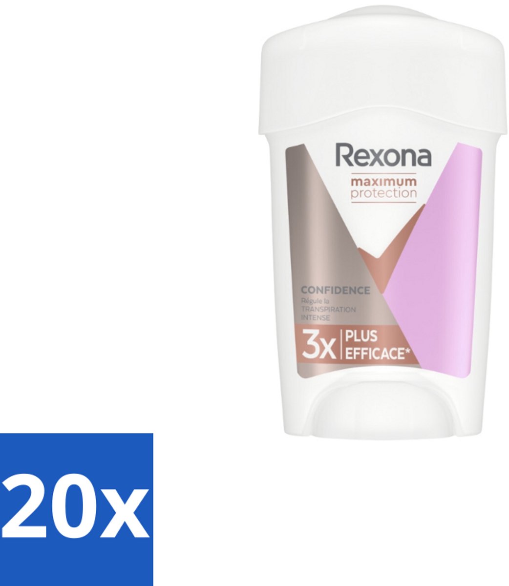 Rexona Women - Deodorant Stick - Maximum Protection Confidence - Anti-transpirant - 45 ml - Bulkverpakking - 20 stuks