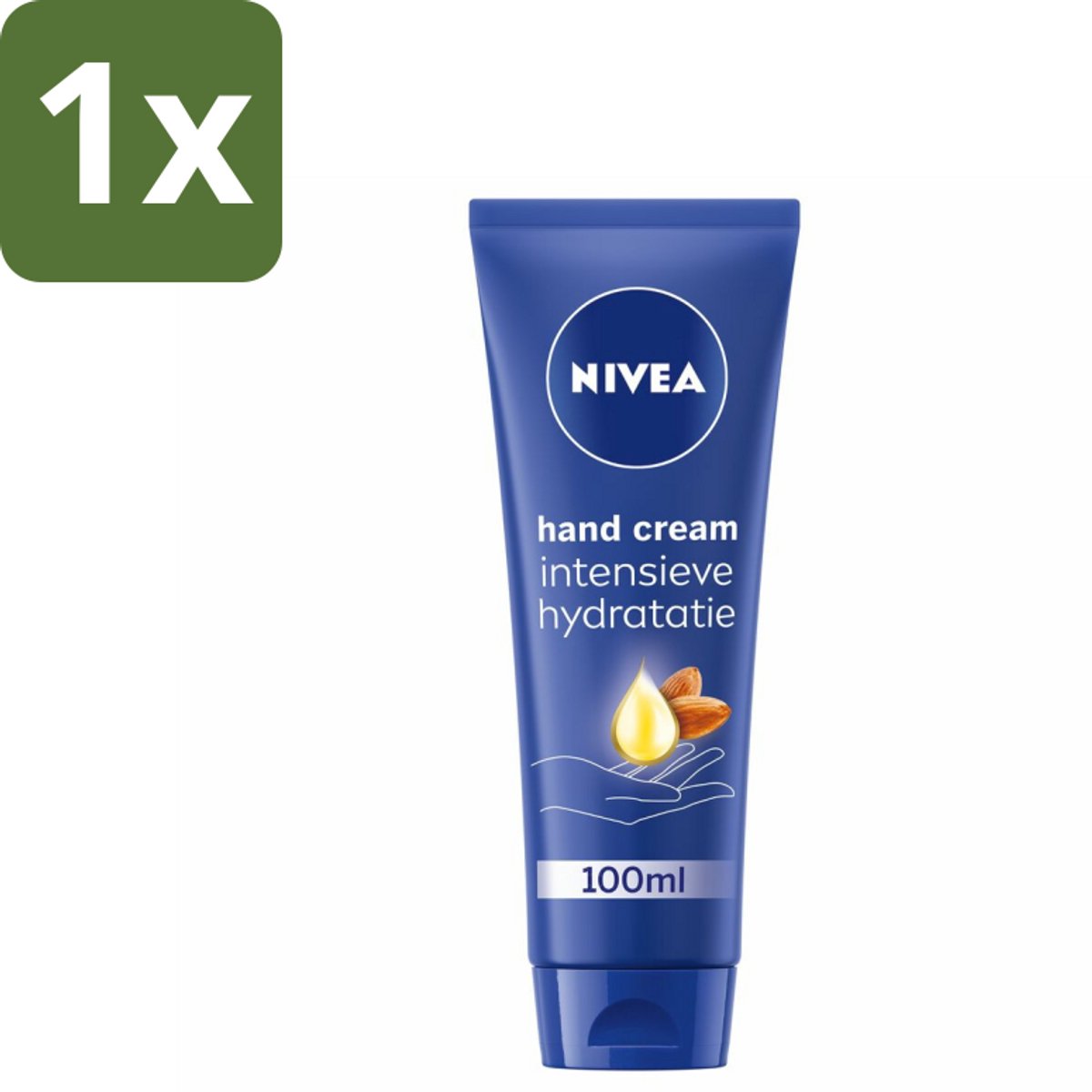 1 x NIVEA - Handcrème - Verzorgend - Intensieve Hydratatie - 100 ml - Handcrème - Handverzorging - Droge Handen - Hydratatie - Amandelolie