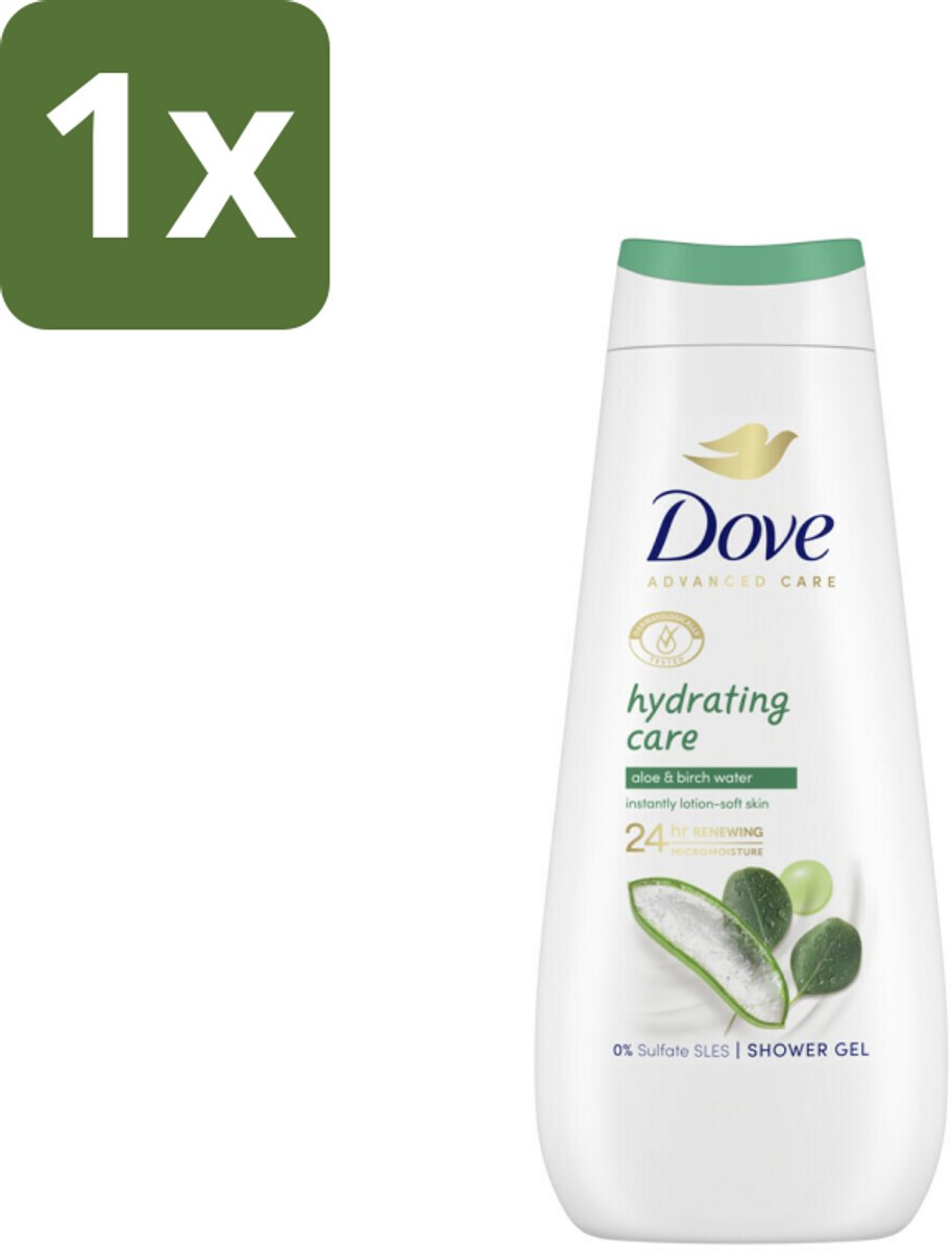 1 x Dove Douchecrème - Hydrating Care - Aloe Vera - 400 ml - Douchecrème - Hydraterend - Droge Huid - Micro Moisture - Aloë Vera