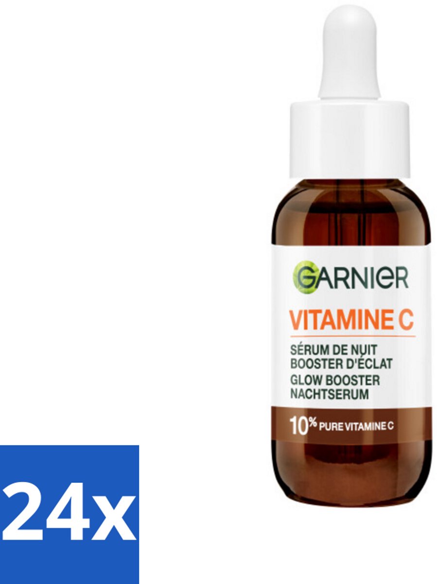 24 x Garnier - SkinActive - Nachtserum - Anti-Pigmentvlekken - 10% Vitamine C & Hyaluronzuur - 30 ml - Nachtcreme - Vitamine C Serum - Anti Pigmentvlekken - Hyaluronzuur - Anti-rimpel Serum