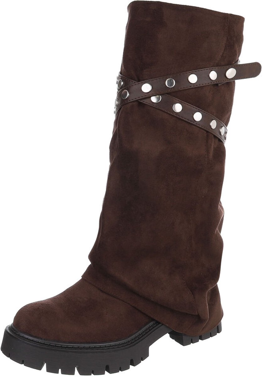 Hoge laars - studs en profielzool - dames Mt:41