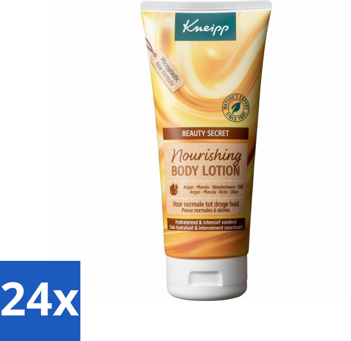 24 x Kneipp - Body lotion - Beauty Secret - Voor normale tot droge huid - 200 ml - Bodylotion - Voedende Bodylotion - Droge Huid - Normale Huid - Natuurlijke Oliën