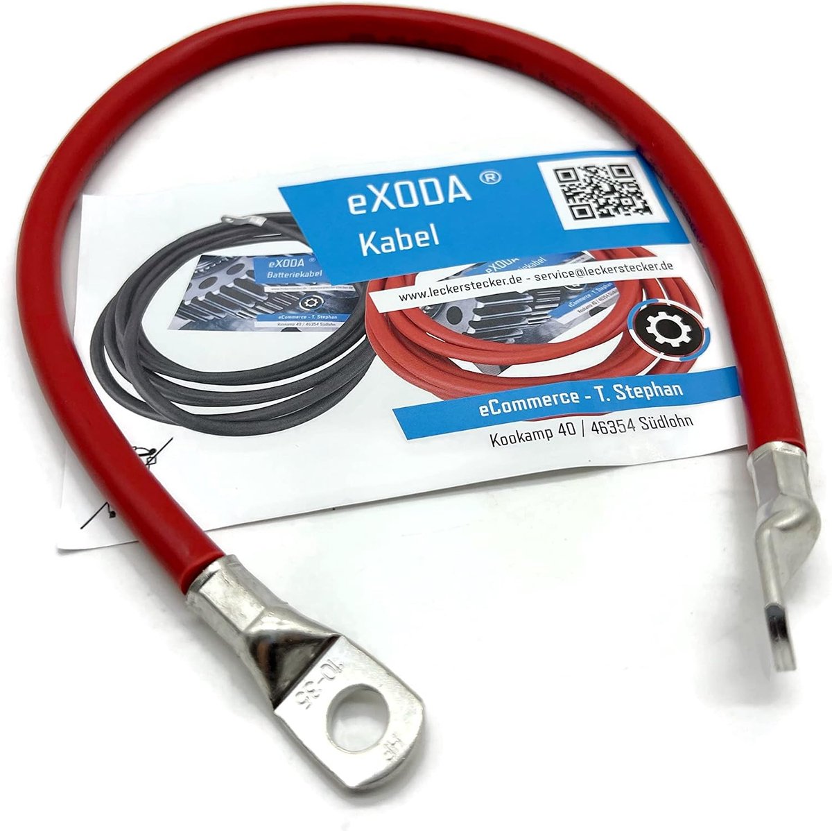 Accukabel 35mm² 50cm - Flexibel koper - Rood - Geschikt voor krachtige toepassingen - ShopVlot