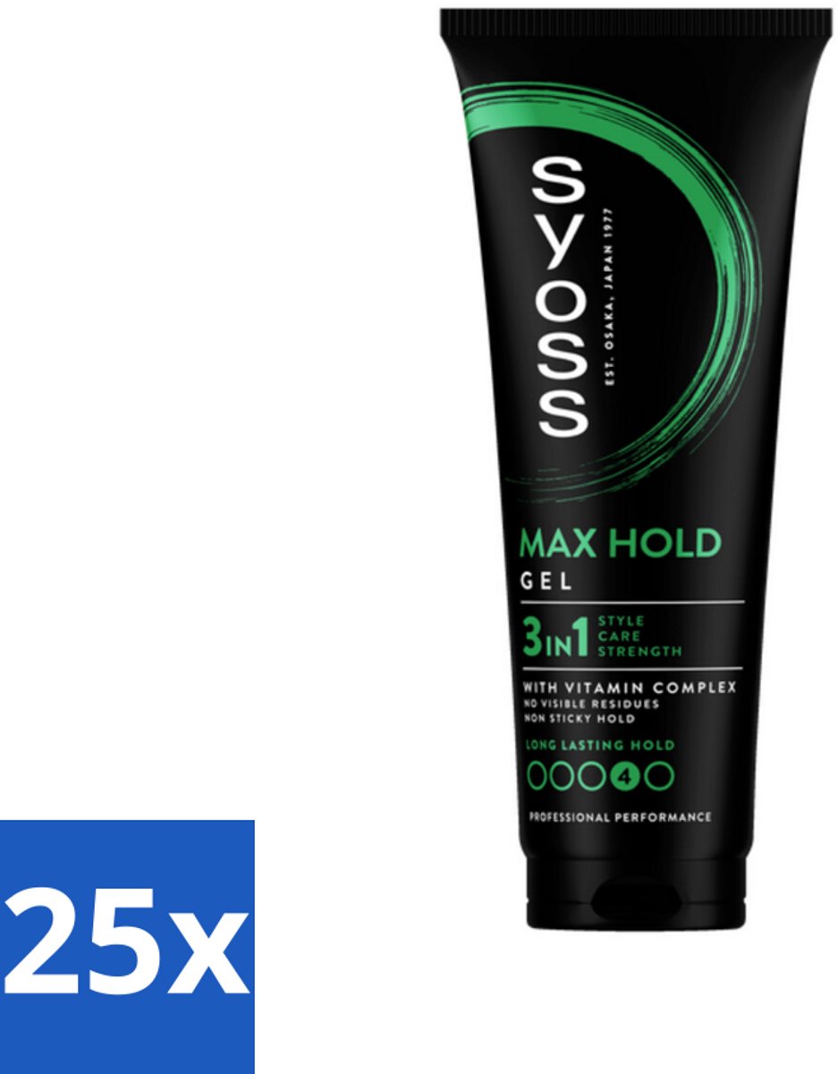 Syoss - Max Hold - Haargel - Maximale Hold - 250 ml - Bulkverpakking - 25 stuks