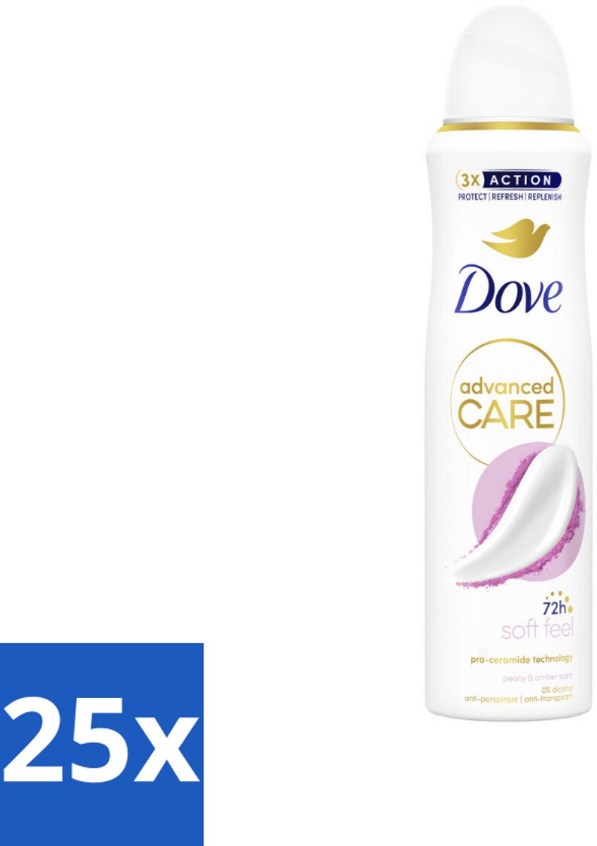 Dove Deodorant Spray - Soft Feel - 150 ml - Bulkverpakking - 25 stuks