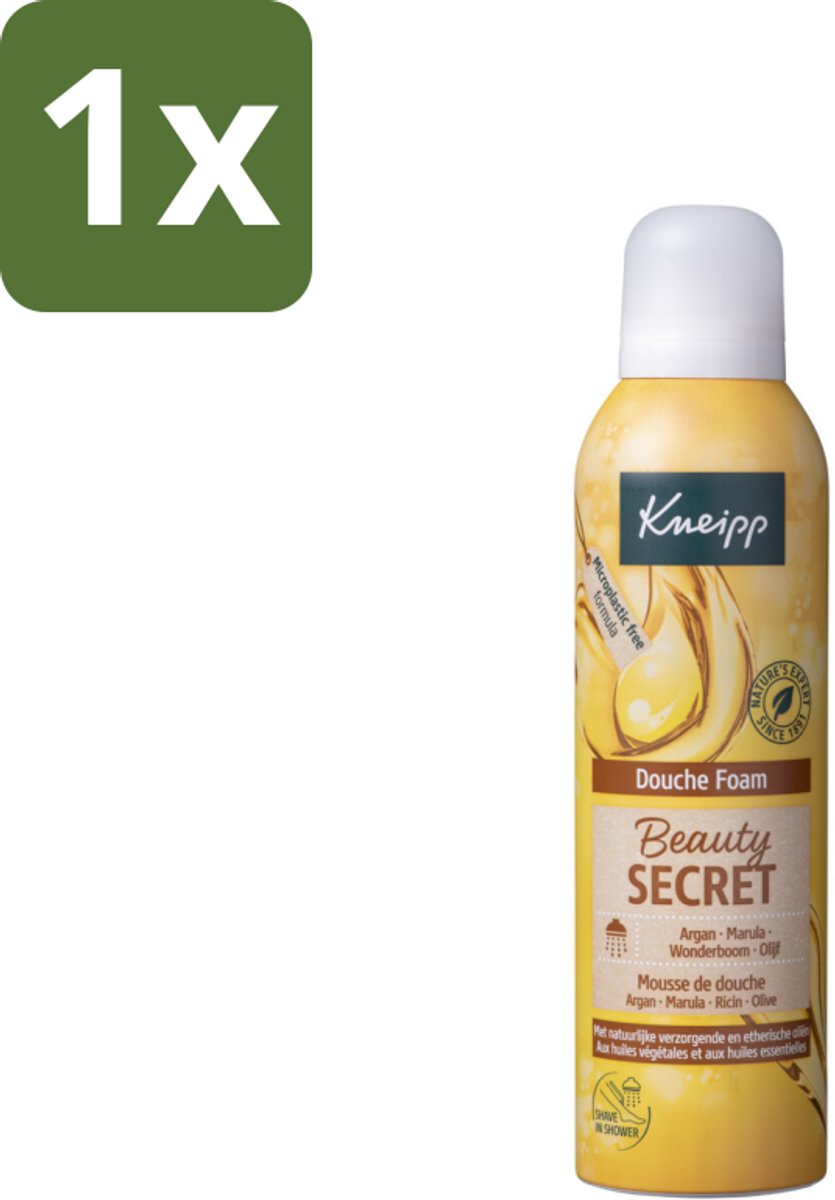 1 x Kneipp - Douche schuim - Beauty Secret - 200 ml - Douche Schuim - Natuurlijke Oliën - Huid Verzorging - Luxe Geur - Huid Hydraat