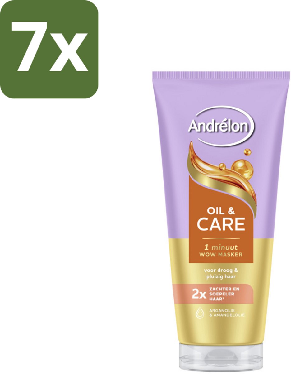 Andrélon – Haarmasker WOW – Oil & Care – 180 ml - Bulkverpakking - 7 stuks