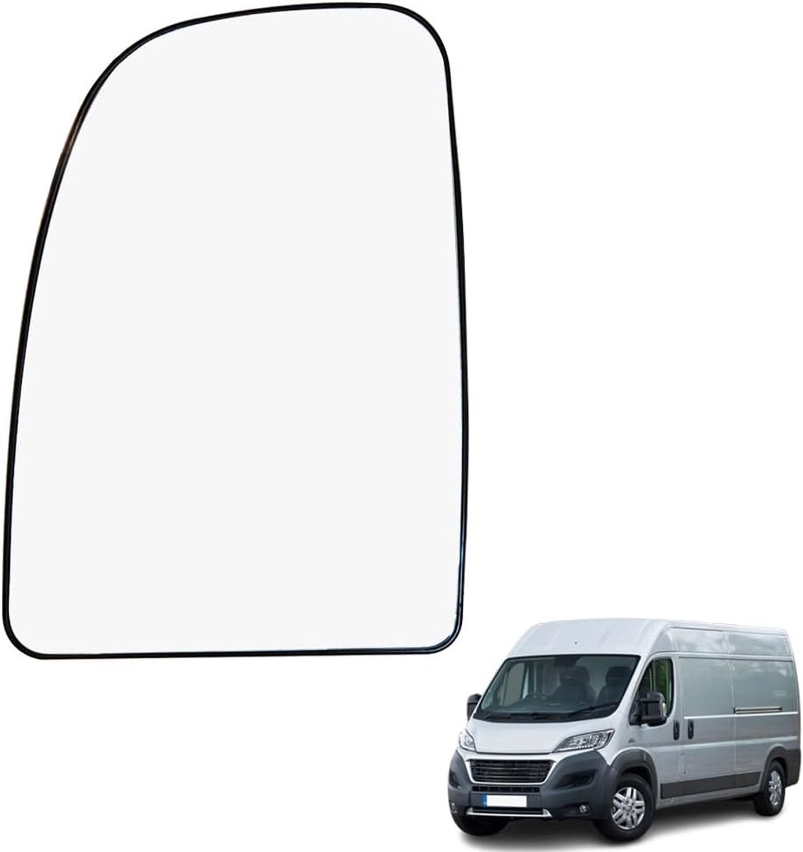 Zijspiegel Glas Links voor Ducato 2006-2021 - Hoogwaardige Reflectie - Verhit voor Duidelijker Zicht - ShopVlot