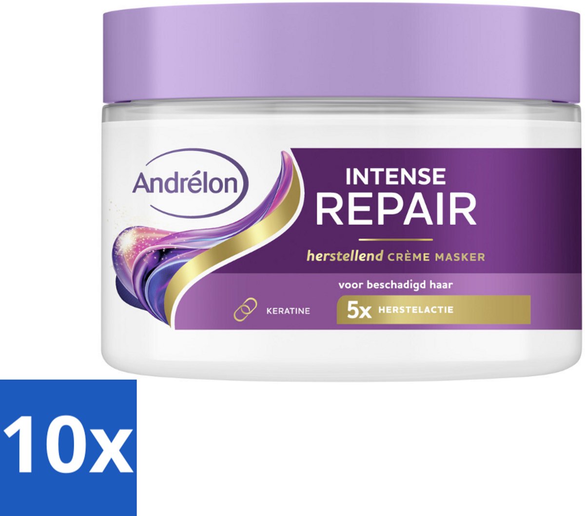Andrélon – Crème Haarmasker – Intense Repair – 300 ml - Bulkverpakking - 10 stuks