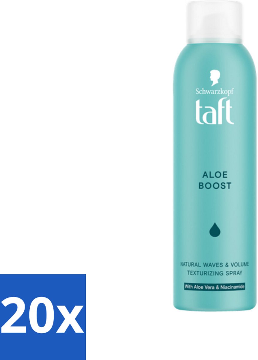 Taft - Texturizing Spray - Aloe Boost - Lichtgewicht volume - 150 ml - Bulkverpakking - 20 stuks