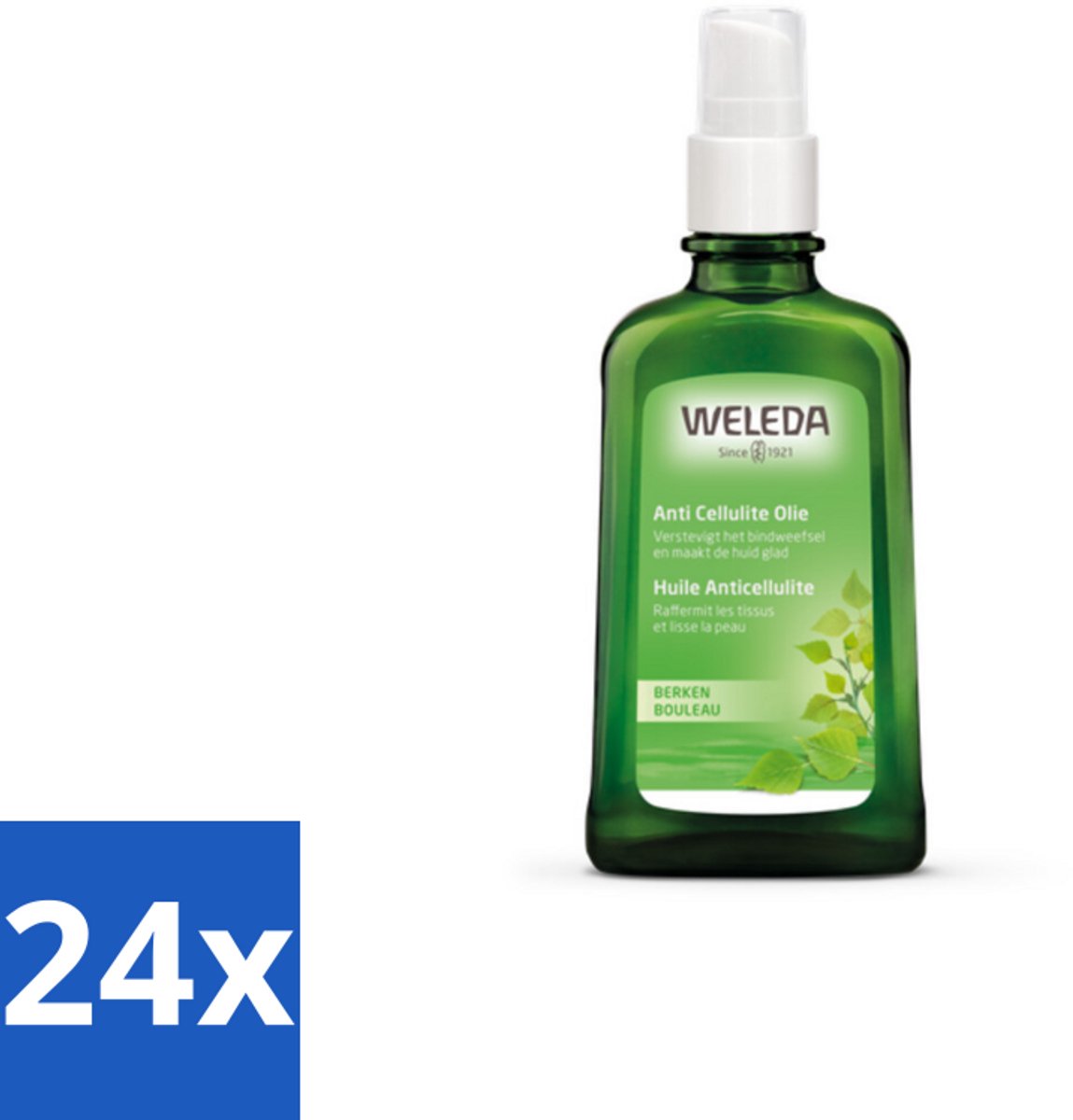 24 x WELEDA - Anti‑Cellulite olie - Berken - 100 ml - Anti-cellulite Olie - Natuurlijke Huidverzorging - Gladde Huid - Stevigere Huid - Plantenextracten
