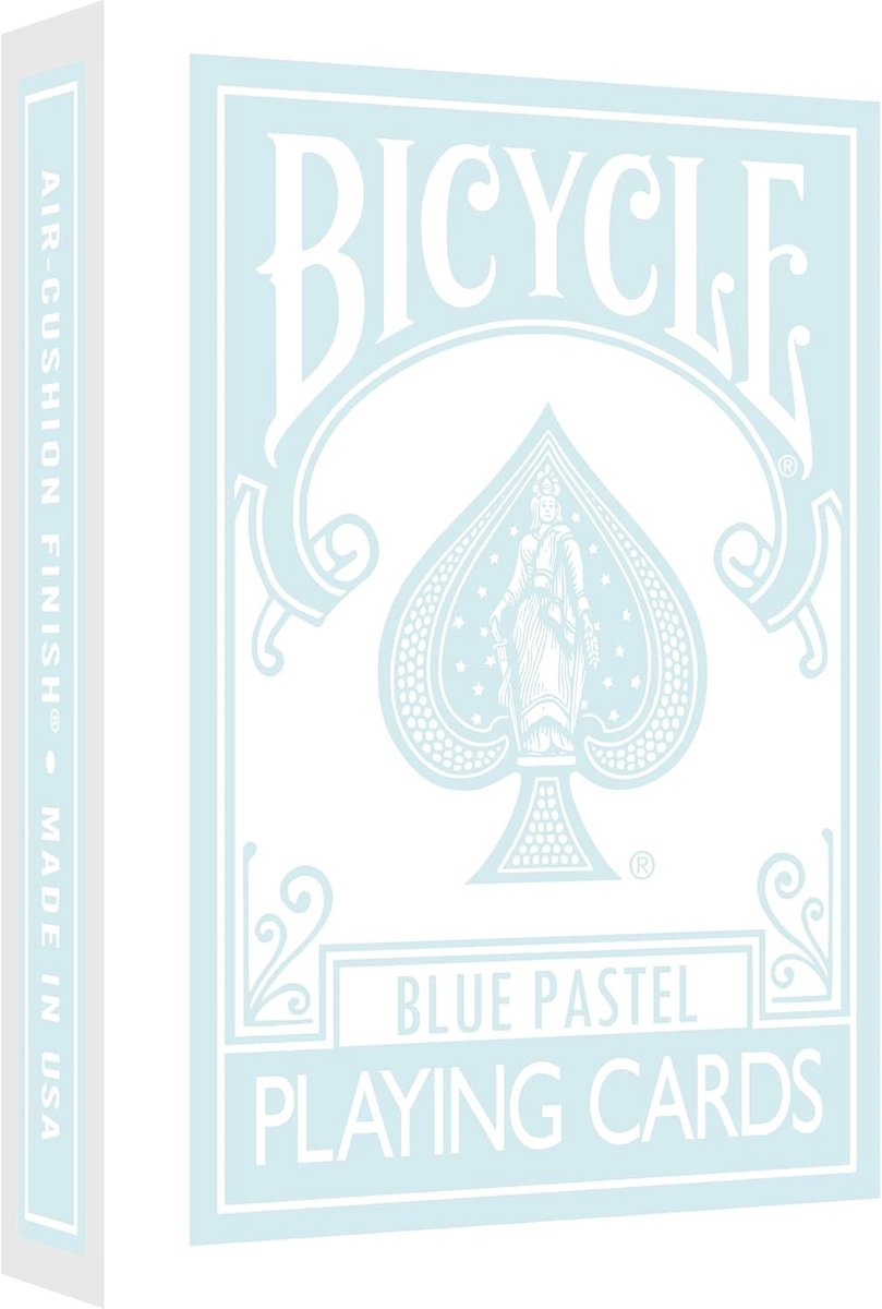 Bicycle Kaartspel - Pastelblauw - Pokerformaat - Minimalistisch Ontwerp - Voor Tovenaars en Verzamelaars