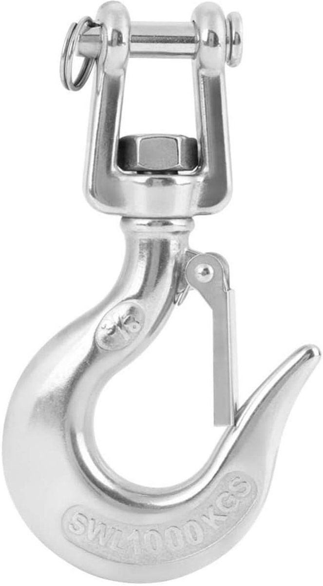 Lifting haak 650 kg / 1000 kg - roestvrij staal 304 - 360° draaibaar - ideaal voor rigging projecten - ShopVlot