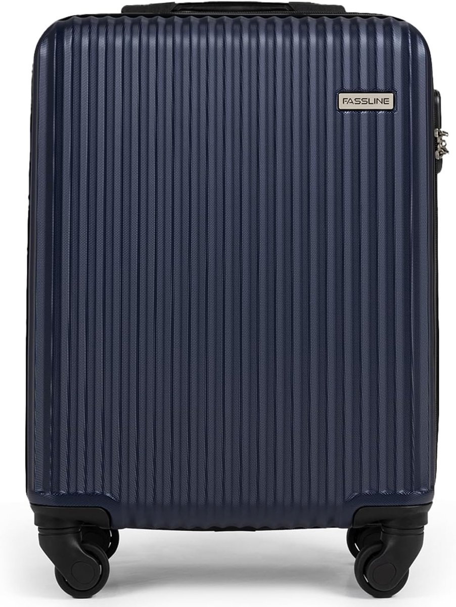 Handbagagekoffer - Donkerblauw - 55 x 39 x 20 cm - Harde ABS Trolley met 360° Wielen - Voor Vliegtuigreizen