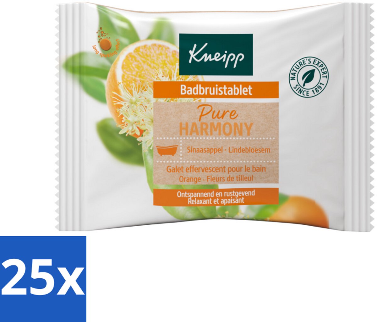 25 x Kneipp - Badbruistablet - Oranje lindebloesem - Voordeelverpakking - 25 stuks