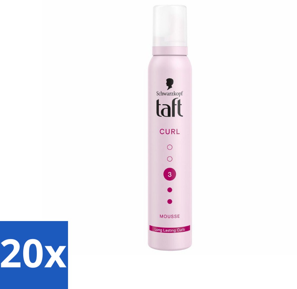 20 x Taft - Haarmousse - Curl 3 - Gedefinieerde krullen - 200 ml - Krullen - Golvend Haar - Haarmousse - Hold 3/15 - Veerkrachtige Krullen