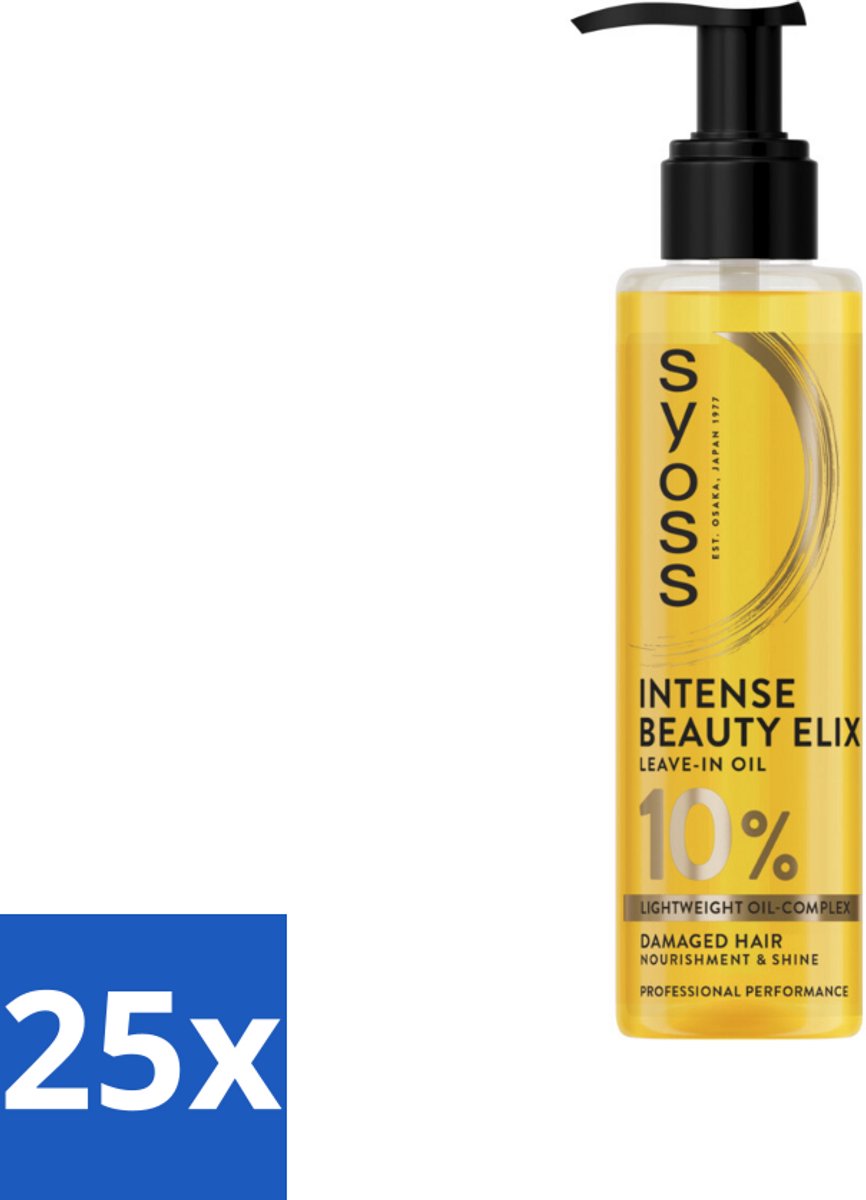 25 x Syoss - Beauty Elixir - Haarolie - Voedt & Glanst - 100 ml - Haarolie - Haarserum - Voedend Haarproduct - Glanshaar - Droog Haar