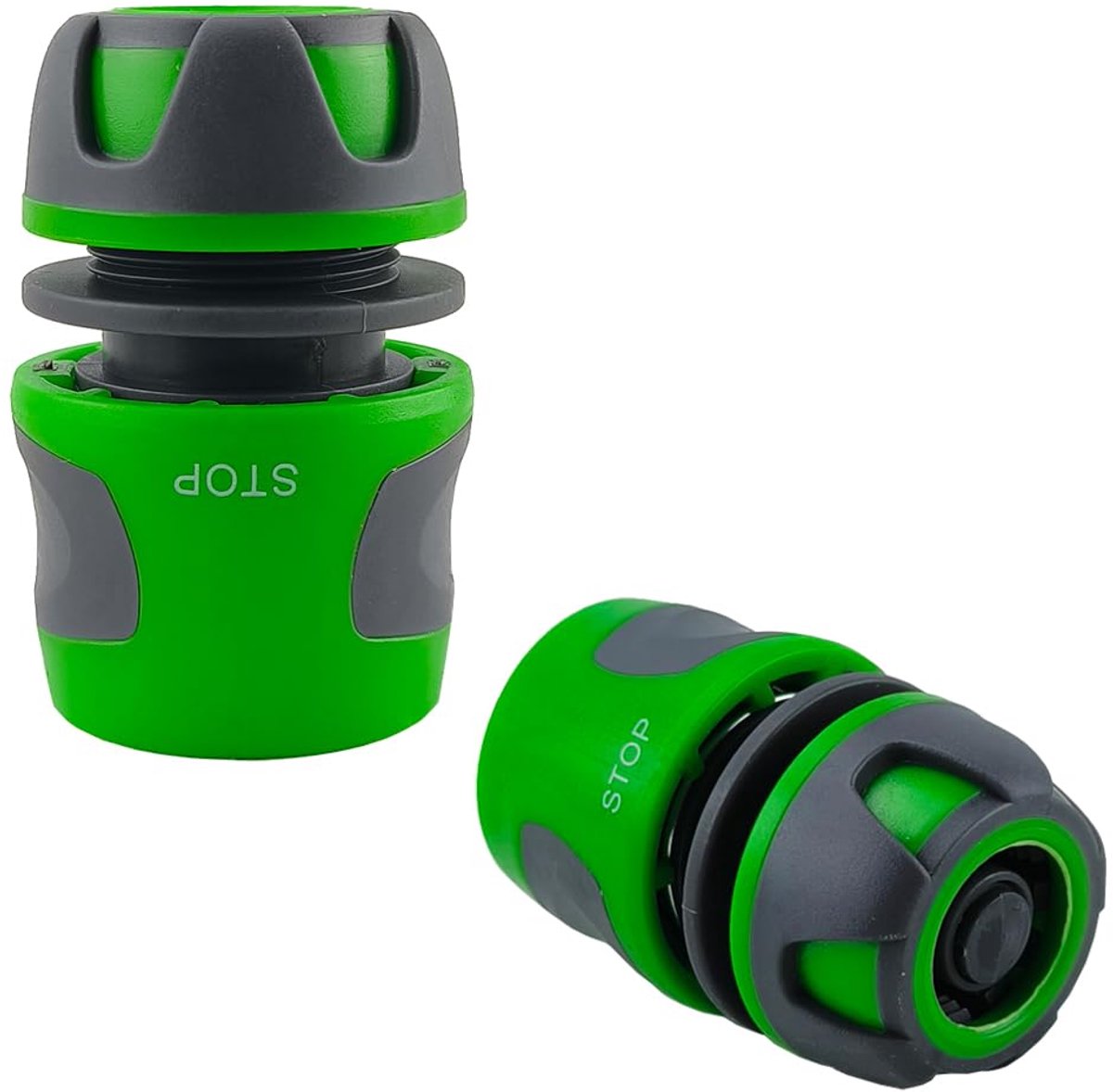 Snelkoppeling tuinslang 15 mm - antislip - aquastop - eenvoudig aansluiten en ontkoppelen - ShopVlot