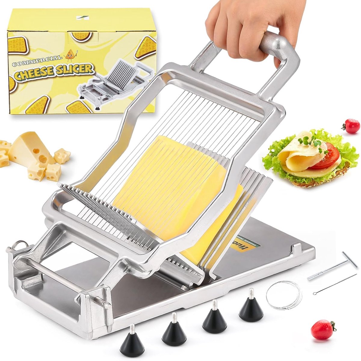 Kaassnijder 0,5 cm dik - Professionele snijplaten - Voor perfecte plakken - Ideaal voor kaasliefhebbers - ShopVlot
